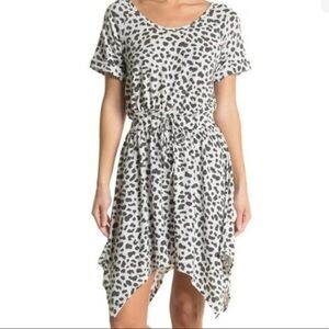 SUSINA Leopard Print Tie Waist Dress SIZE L MADE IN USA